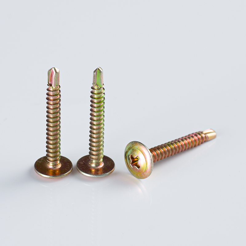 8-18x12-32 Yellow Zinc Plated (BUTTON Z/Y) Phillips Button Head Self-drilling Screw