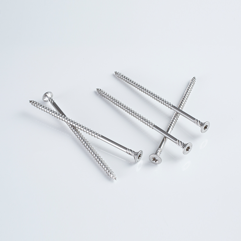 14-7×50-150 A4 SS316 Double Countersunk Torx Drive Two-Thread Square Cone Wood Screw