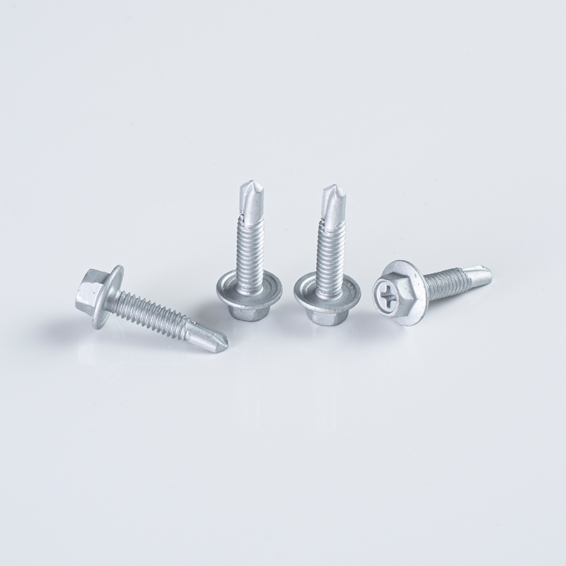 10-24x25 Ruspert Silver Hex Washer Head Self-drilling Screw