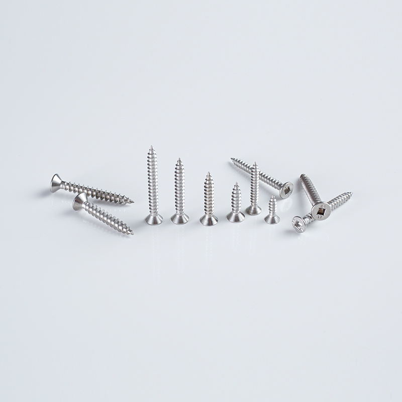 (American Standard) 8GA × 12-50 A2 SS304 Square Drive Flat Head Self-Tapping Screw
