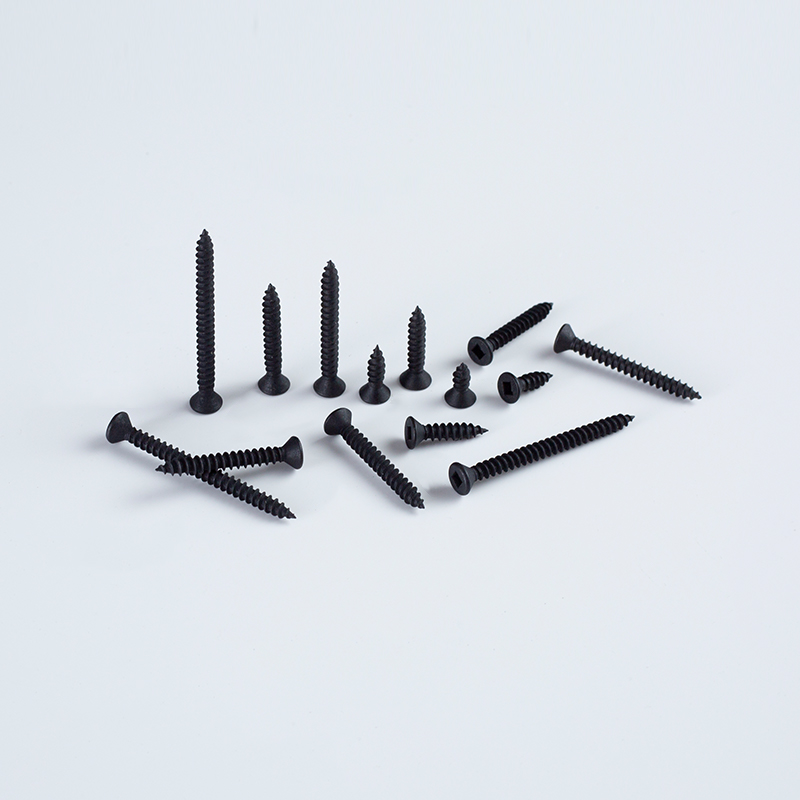 Square Drive US Standard Countersunk Self-Tapping Screw 6G x 3/8-1-5/8 Black Finish