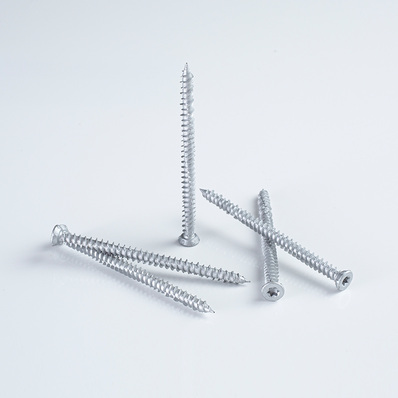 Torx Countersunk Ribbed Window Concrete Screw 7.5x100 Silver Ruspert Coated