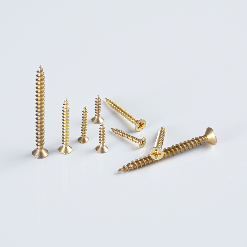 Phillips Countersunk Hinge Screw 8G x 25-50 Brass (Brass Color)