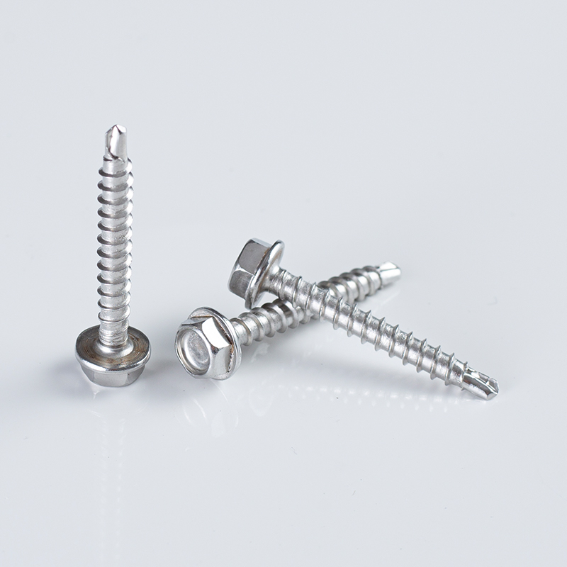 SS304 Stainless Steel Hexagon Head Reduced-Tip Self-Drilling Screw 10-16x35