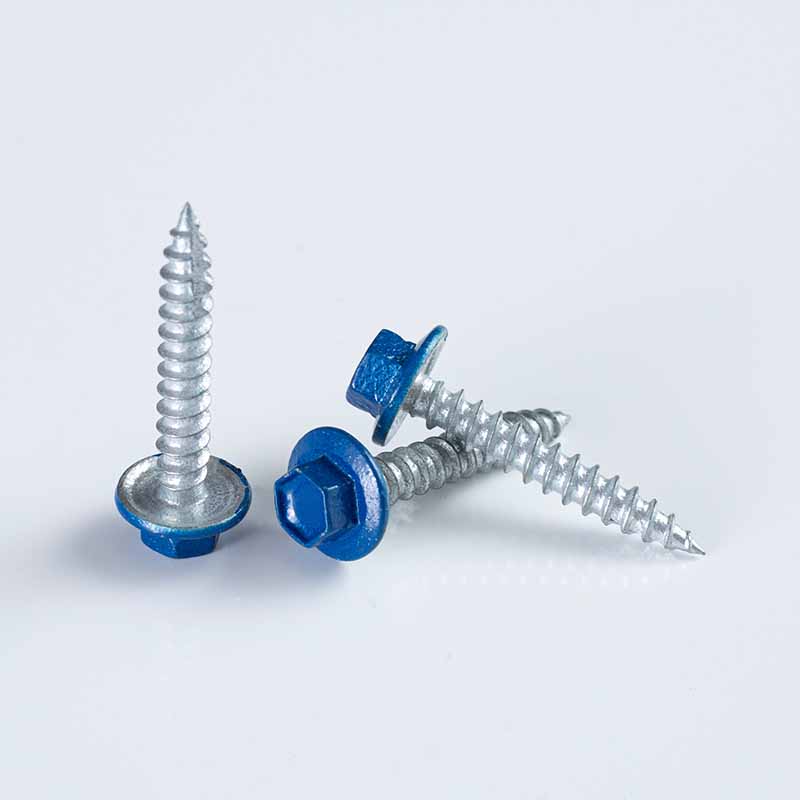 T17 Hex Head Screw 12–11×35 CL3 (Head Blue Powder Coated RAL-5017)