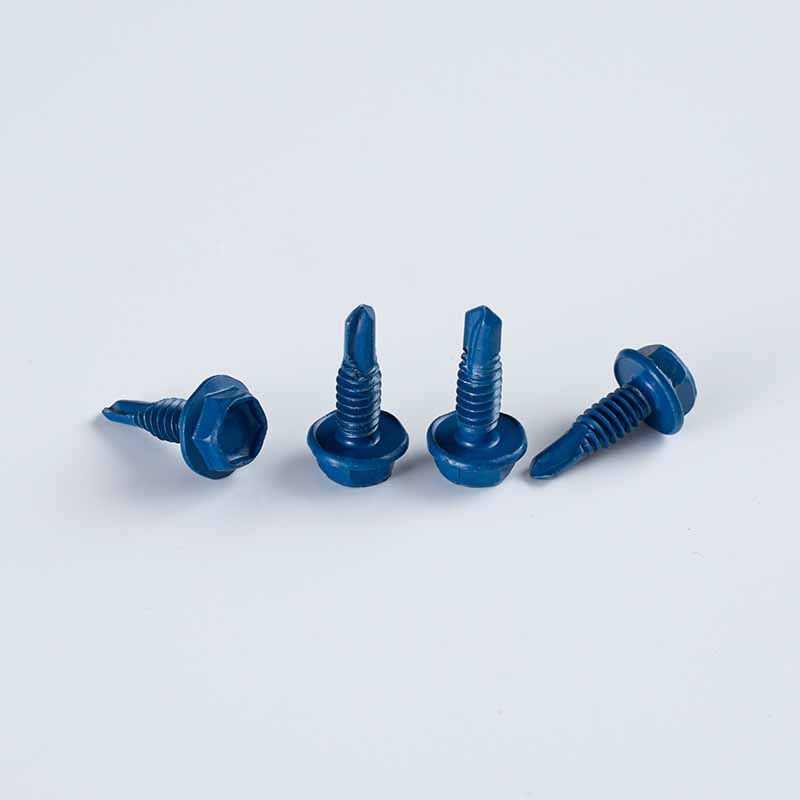 10-24x16 Blue Painted/Coated Hex Head Self-drilling Screw