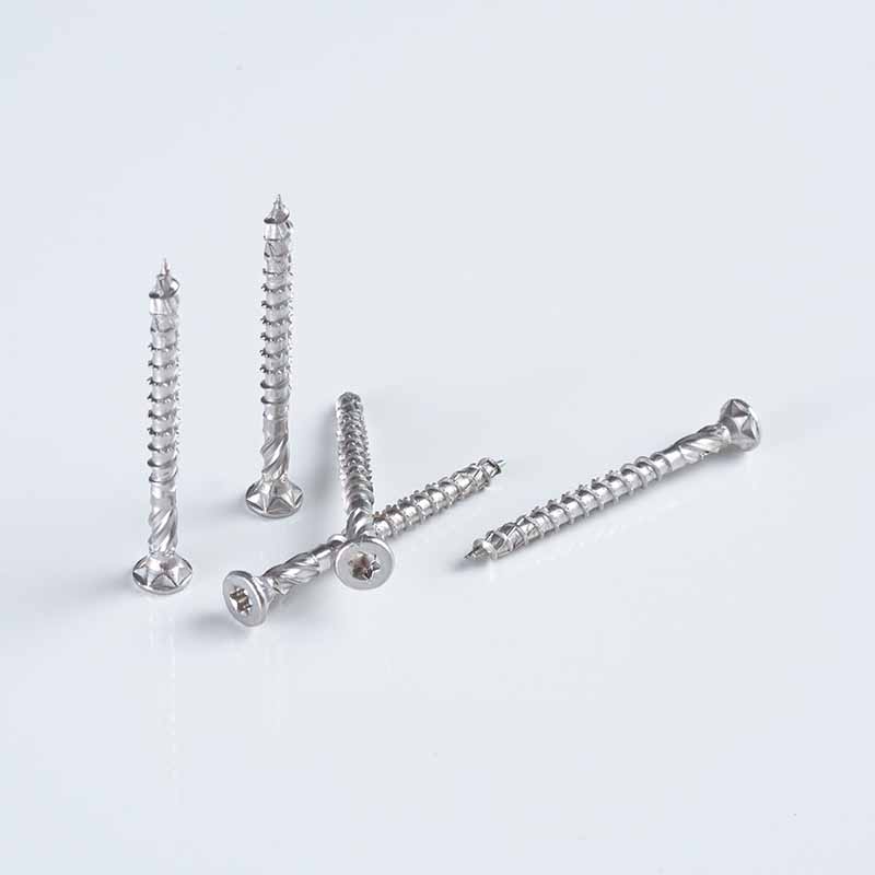 8-10×50-65 SS304 Double Countersunk Torx Drive Twisted Hi-Low Thread Wood Screw